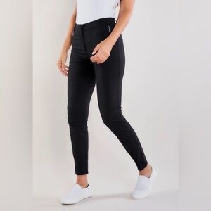 Anatomie Thea Curvy Pant Straight Leg Black Golf Travel Comfort Stretch - L $248